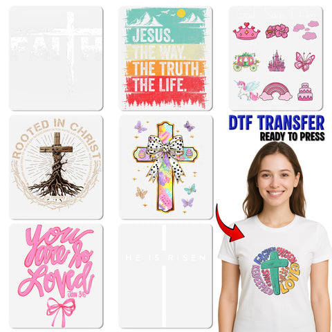 Patriotic Religious Gothic DTF Transfer Iron-On Resilient Knight T-shirt for Faithful Warriors, Ready To Press Artistic Apparel
