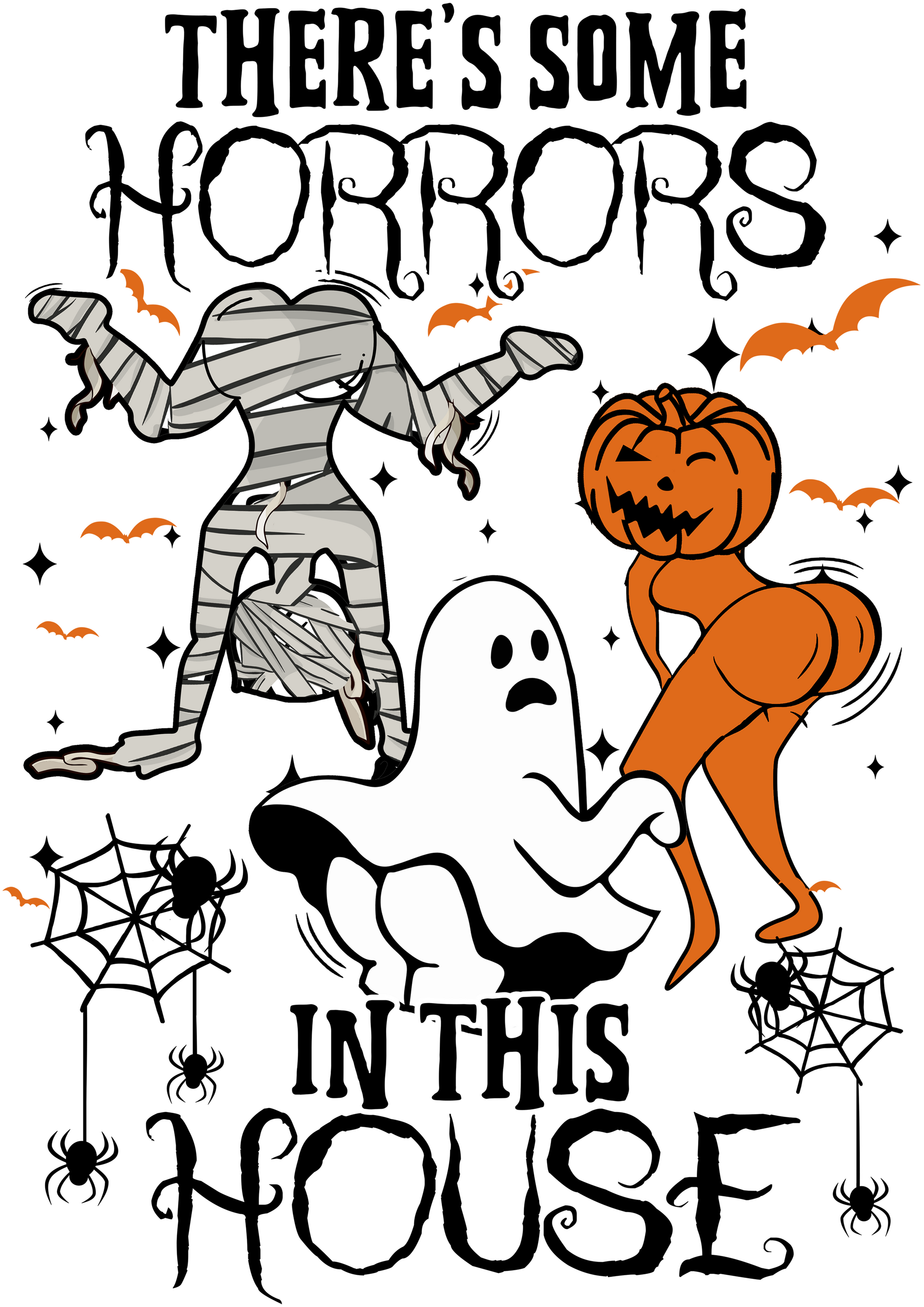 Funny Halloween Sweatshirt, Spooky Season Shirts, Pumpkin TShirt, Halloween Party Clothing, Ghost Graphic Tees, Girls Vneck T-Shirt
