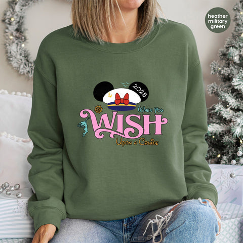 Magical Cruise Adventure 2025 DTF Transfer Cute Sailor Theme Iron On for Family & Group Apparel