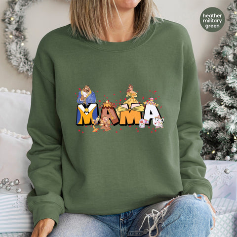 Fairy Tale MAMA DTF Transfer Cute Mother's Day T-shirt Iron-On, Cartoon Fantasy Mom Apparel, Ready To Press DTF