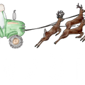 Custom Christmas Long Sleeve Shirts, Chritsmas Tractor Hoodies, Personalized Gifts, Merry Christmas Gifts, Reindeer Sweatshirt, Santa Claus