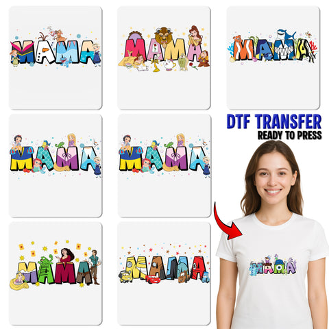 Nostalgic Toy Character DTF Transfer for Family Apparel | Cute Cartoon Iron-On Design for Movie Night & Themed Parties