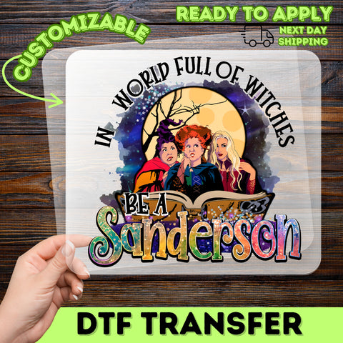 Funny Halloween Sanderson Sisters DTF Transfer Ready To Press for Halloween T-shirt, Nostalgic Witchy Apparel, Perfect for Women & Group Costumes