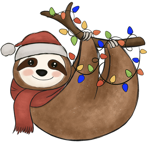 Sloth Christmas Shirt, Funny Animal Christmas Shirt, Sloth Lover Shirt, Xmas Sloth Tee, Hanging Sloth T-shirt, Xmas Animal Shirts	