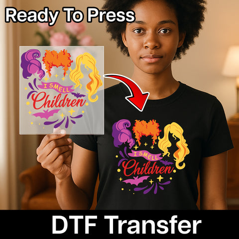 Cute Halloween Witchy Humor DTF Transfer for Family Shirts - Ready to Press Spooky Apparel for Halloween Nostalgia Fans
