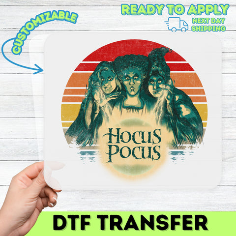Nostalgic Retro Witch Halloween DTF Transfer Ready To Press for Group Outfit - Cute 90s Pop Culture Shirt Iron-On