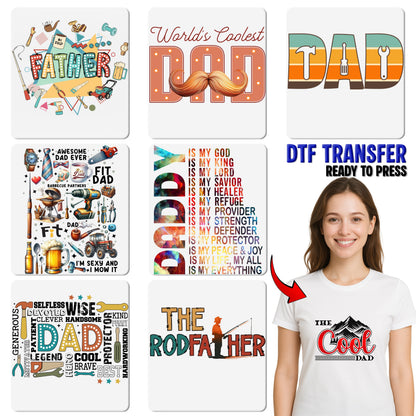 Grandpa tools retro dtf transfer ready to press iron-on, funny Father's Day grandpa theme for t-shirt or sweatshirt, for dads and family