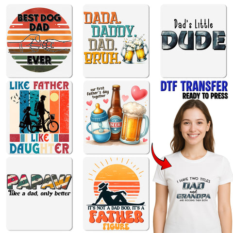 Funny Dance Dad Direct-To-Film DTF Transfer Ready to Press for Tees - Perfect Father's Day Celebratory Apparel
