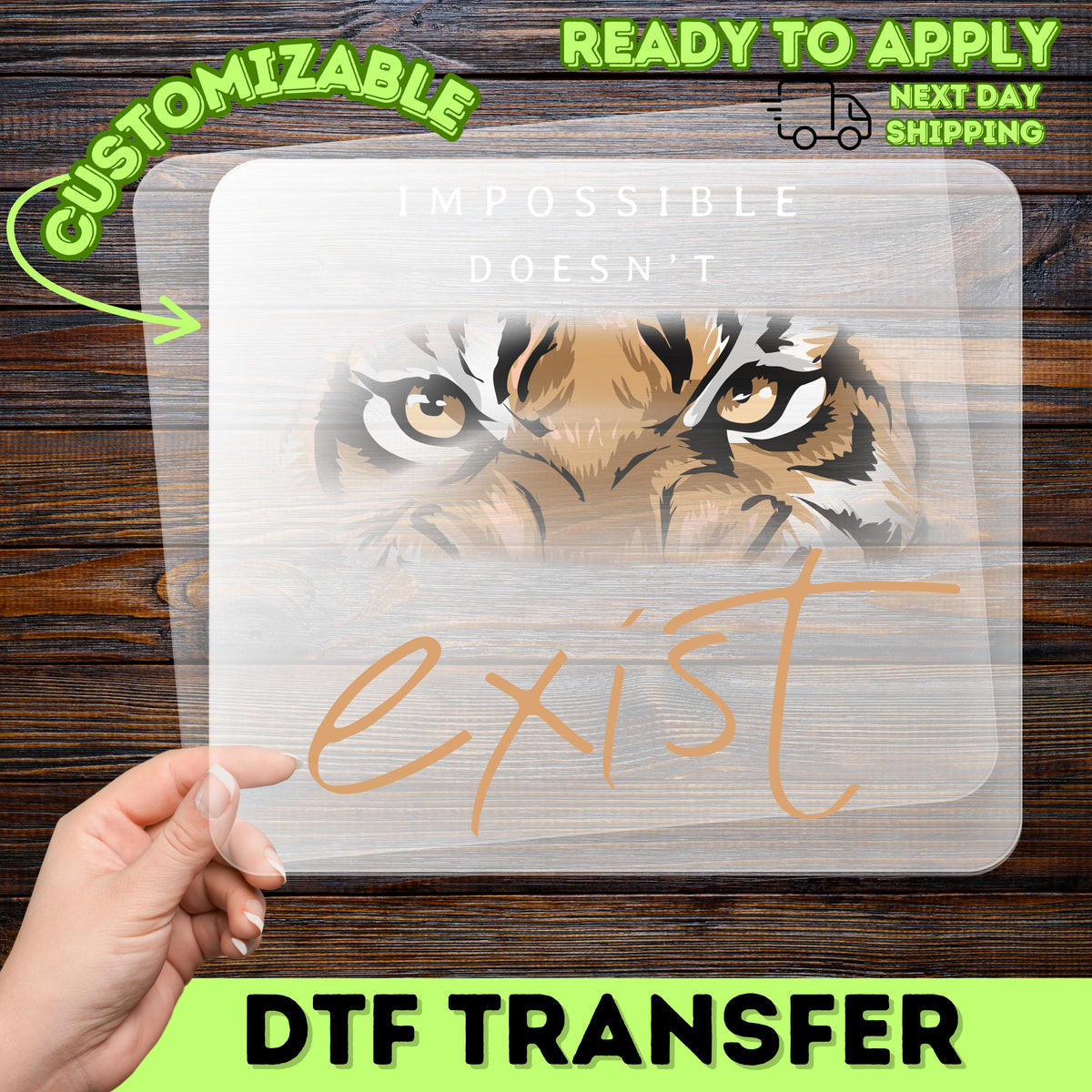 Eye of the Tiger Motivation Ready To Press DTF Transfer, Wildlife Inspiration Apparel, Motivational Sports Team T-Shirt