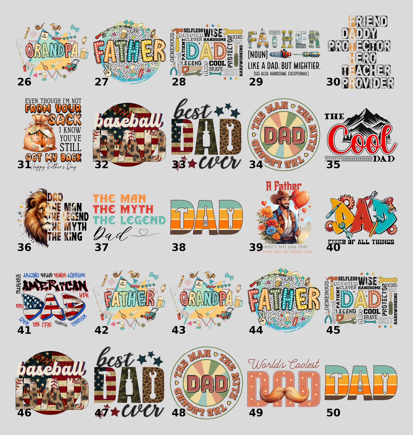 Father's Day funny dtf transfer ready to press iron-on, Dada Daddy Dad Bruh beer mugs retro dad design for men t-shirt & sweatshirt apparel