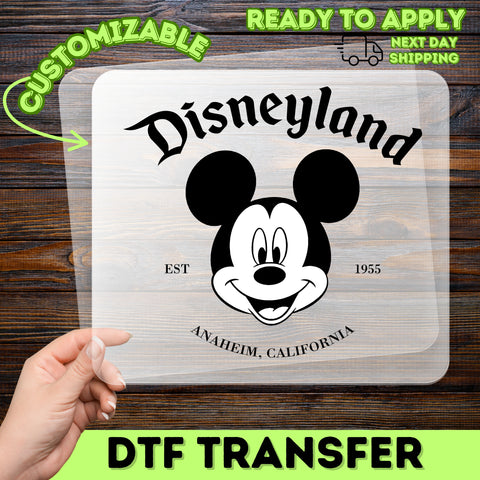 Retro Cartoon Face DTF Transfer for Classic Animation Fan Shirts & Family Outfits - Ready to Press Iron-On Nostalgic Apparel