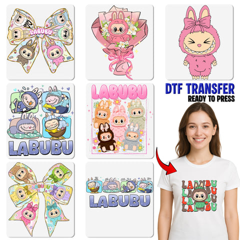 Cute Birthday Bunny DTF Transfer | Ready to Press Cute Character Birthday T-Shirt Design for Kids & Adults | Party Apparel