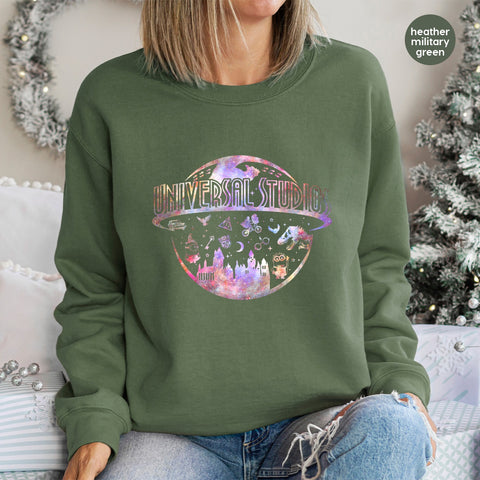 Funny Pop Culture Galaxy Movie DTF Transfer T-Shirt Design for Nostalgic Theme Park & Movie Marathon Fans