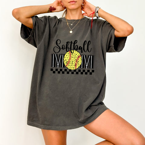Softball Mom Bold & Sporty Ready To Press DTF Transfer for Mother's Day Apparel & Gifts