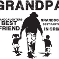Grandpa Shirt, Granddaughters Best Friend, Grandsons Best Partner In Crime, Grandpa TShirt, Gift For Grandad, Grandfather Shirts