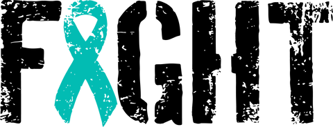 Ovarian Cancer Awareness Shirt, Cancer Survivor Gift, Ovarian Cancer Graphic Tees, Teal Cancer Ribbon VNeck Shirt, Cancer Supoort Clothing	