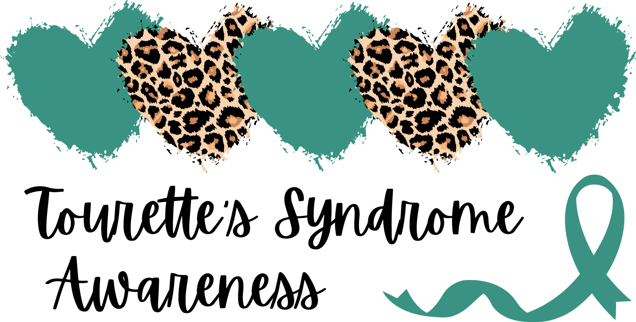 Tourettes Syndrome Awareness Tshirt, Tourettes Ribbon Heart Shirt, Leopard Heart Ribbon Shirt, Tourettes T-shirt, Neurodiversity Shirt