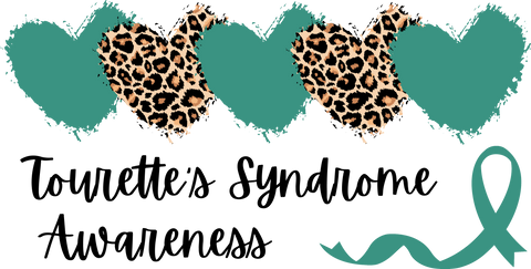 Tourettes Syndrome Awareness Tshirt, Tourettes Ribbon Heart Shirt, Leopard Heart Ribbon Shirt, Tourettes T-shirt, Neurodiversity Shirt