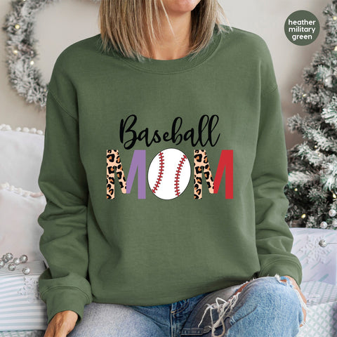 Leopard Baseball MOM DTF Transfer for Cute Sports Mom Shirt - Ready To Press Iron-On Apparel Gift for Mothers Day