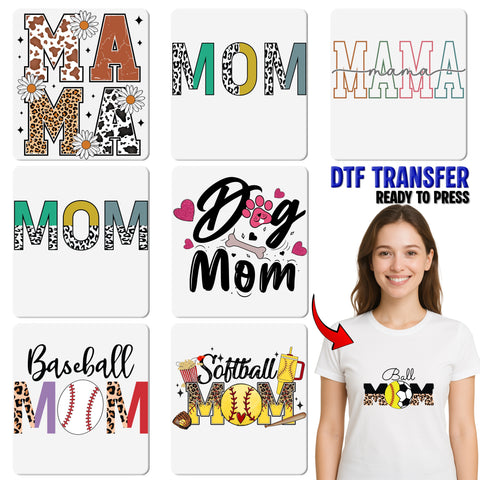 Funny Retro Motherhood Humor Iron-On DTF Transfer for T-shirt - Perfect Mother's Day Gift for Moms & Family - Ready to Press Design
