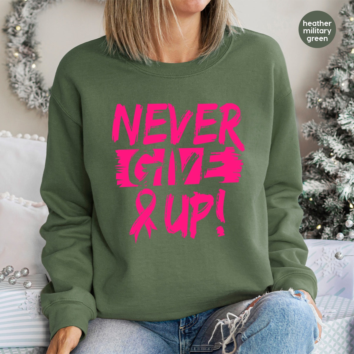 Inspiring Breast Cancer Awareness Pink Ribbon DTF Transfer Ready To Press Motivational Apparel for Supporters