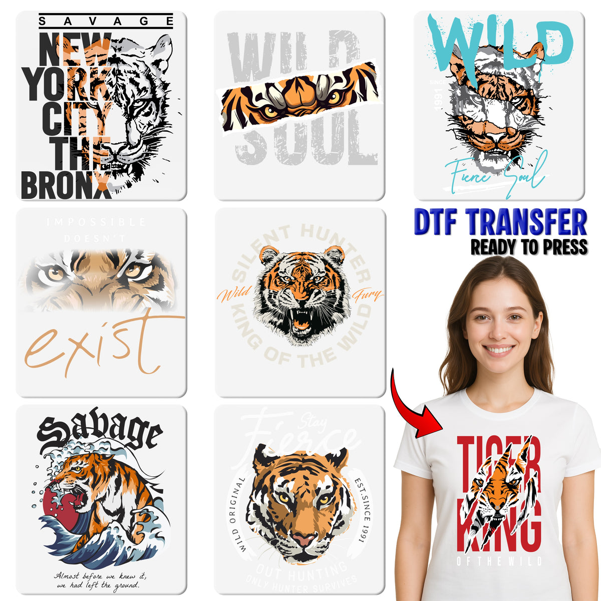 Empowering Leopard Iron-On DTF Transfer for Strong Team Spirit Apparel - Bold Animal Gym & Fitness Motivational Shirt
