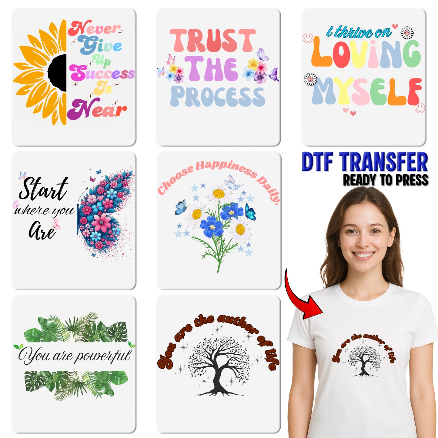 Retro Be Kind Spread Love DTF Transfer for T-Shirts - Floral Groovy Apparel for Community Events & Family Reunions