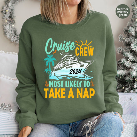 Cruise Vacation Humor Iron-On Funny DTF Transfer Ready To Press for Group T-Shirts & Apparel 2024