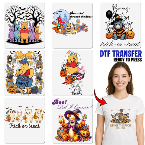 Cute Cartoon Mummy Halloween DTF Transfer for Family Shirts Ready To Press Apparel Fun Trick or Treat Design