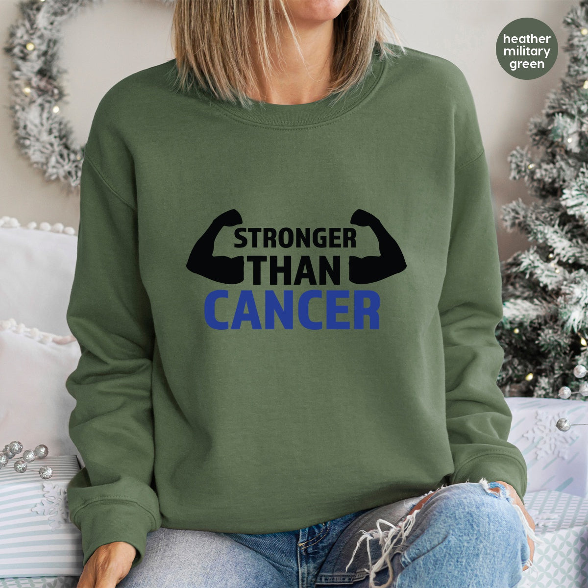 Stronger Than Cancer Ready To Press DTF Transfer for Inspirational Awareness Apparel & Gifts for Cancer Survivors