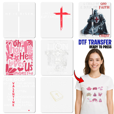 Jesus is King Floral & Butterfly DTF Transfer - Ready to Press Religious Iron-On for Christian Women's Apparel or Faithful Gifts