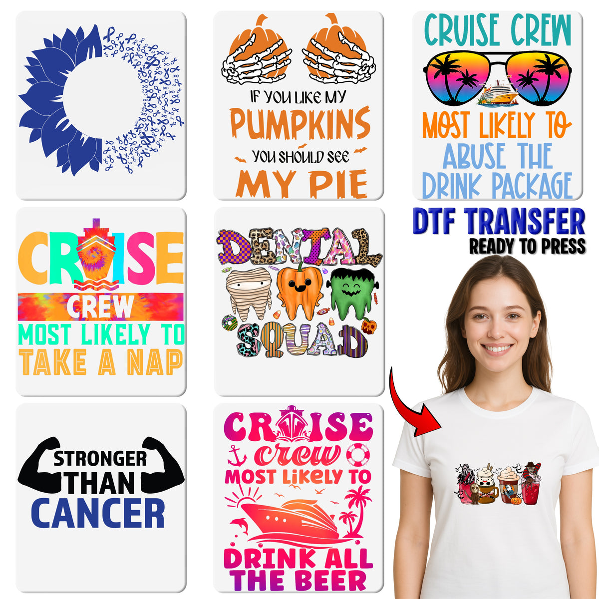 Blue Ribbon & Butterfly Awareness DTF Transfer for Group Support Apparel - Ready to Press Iron-On for Awareness T-shirts