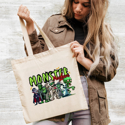 Funny Halloween Monster Mayhem DTF Transfer for Kids & Adults T-shirt, Cartoon Iron-On Ready To Press Halloween Apparel