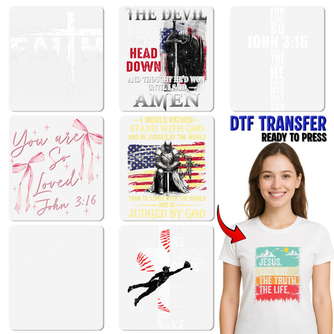 Faith Over Fear Urban Grunge DTF Transfer Bold Religious Inspirational Apparel