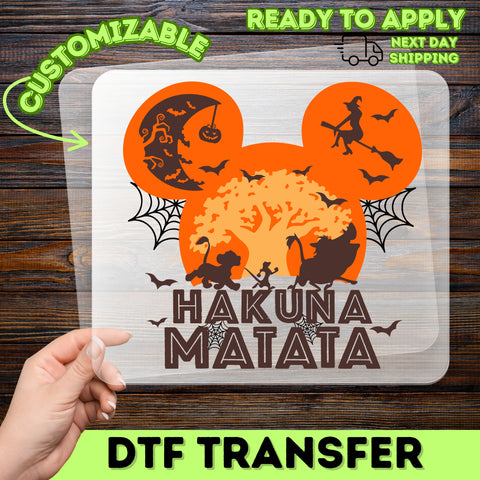 Funny Ready To Press Halloween Movie DTF Transfer with Animated Classics & Witch Moon for Family & Friends Shirts