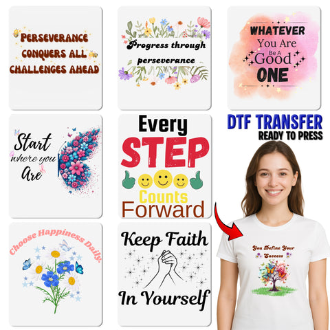 Inspirational Nature DTF Transfer | Boho & Whimsical Butterfly & Floral Decor | Positive Quote Apparel & Wall Art
