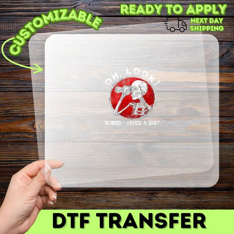 Funny Skeleton Halloween DTF Transfer Shirt for Adults - Ready To Press Sarcastic Binoculars T-shirt Design