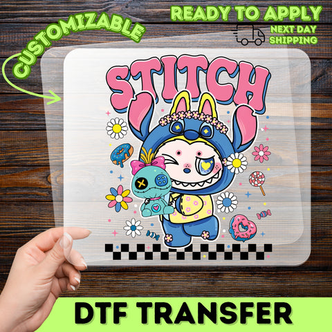Cute & Playful Kawaii Character DTF Transfer for Teens T-Shirt - Ready to Press Colorful Celebration Apparel