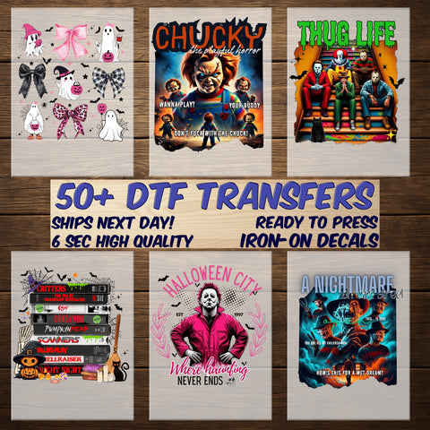 Cute Halloween Black Cat & Pumpkin DTF Transfer, Ready To Press Cute Holiday Design for Cat Lovers Apparel & Tshirts