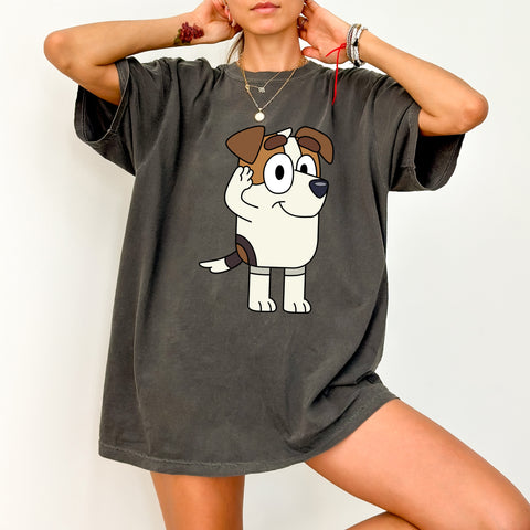 Cute Cartoon Dog DTF Transfer for Family Apparel - Ready to Press Iron-On for Kids & Dog Lovers