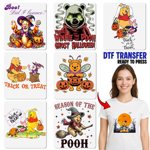 Cute Cartoon Animal Halloween DTF Transfer Ready To Press for Fun Family T-shirt Costume