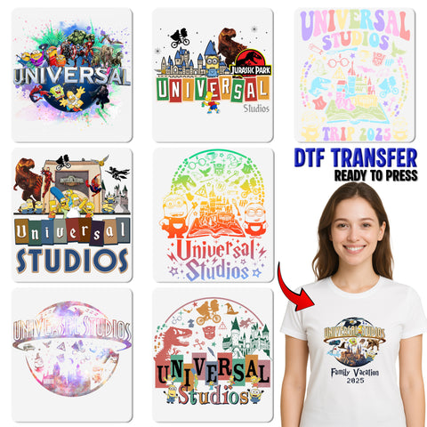 Cartoon Character Pop Culture DTF Transfer Ready to Press Universal Studios T-Shirt Movie Night Theme Park Outfit
