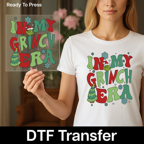 Funny Christmas Grinch DTF Transfer Ready to Press for Holiday T-Shirts Men Women Family Group