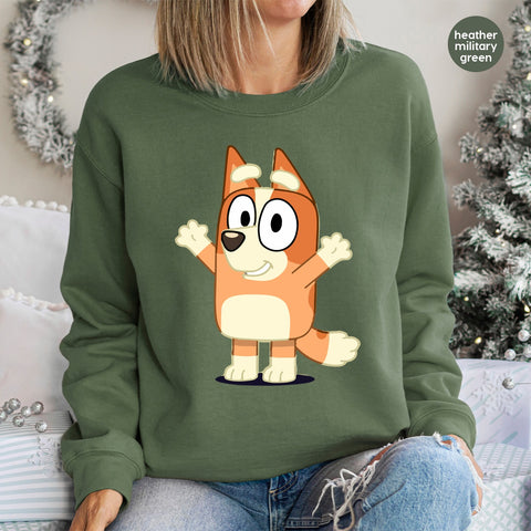 Cute Cartoon Dog DTF Transfer for Kids & Family Apparel, Ready to Press Iron-On Design for Children's Party Shirts & Family Events