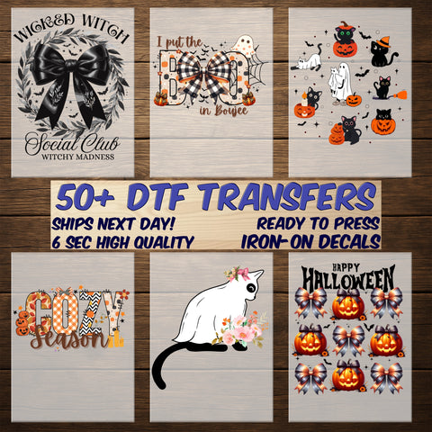 Spooky Mama Halloween DTF Transfer Cute Leopard Print Iron-On for Moms T-Shirt & Sweatshirt Costume