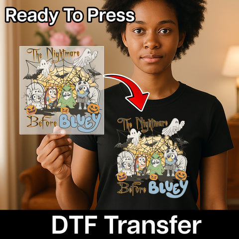 Cute Halloween DTF Transfer Iron-On Ghost Pumpkin Shirt for Kids & Family Matching Outfit