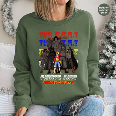 Anime Pirate DTF Transfer, Ready To Press Manga Art Clothing for Fans, Bold Graphic Iron-On for T-shirts & Apparel, Pirate King Cosplay
