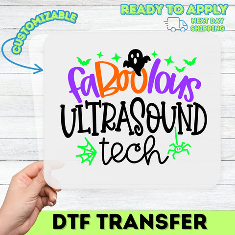 faBOOlous Halloween Iron-On DTF Transfer for Shirts & Apparel - Funny Group Halloween T-Shirt Design Ready to Press