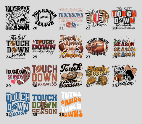 Senior Football Mom DTF Transfer - Rustic Family Milestone Iron-On, Last Touchdown Ready To Press for Apparel