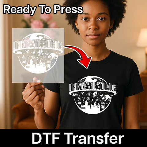 DTF Transfer Universal Studios Pop Culture Silhouette Movie Fan T-Shirt Ready To Press Apparel